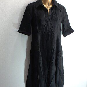 Coldwater creek black fit to flare button down dress size 4  NWOTS